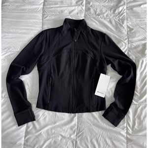 New Size 12 Lululemon Nulu Cropped Define Jacket Black Thumbholes Full Zip $138